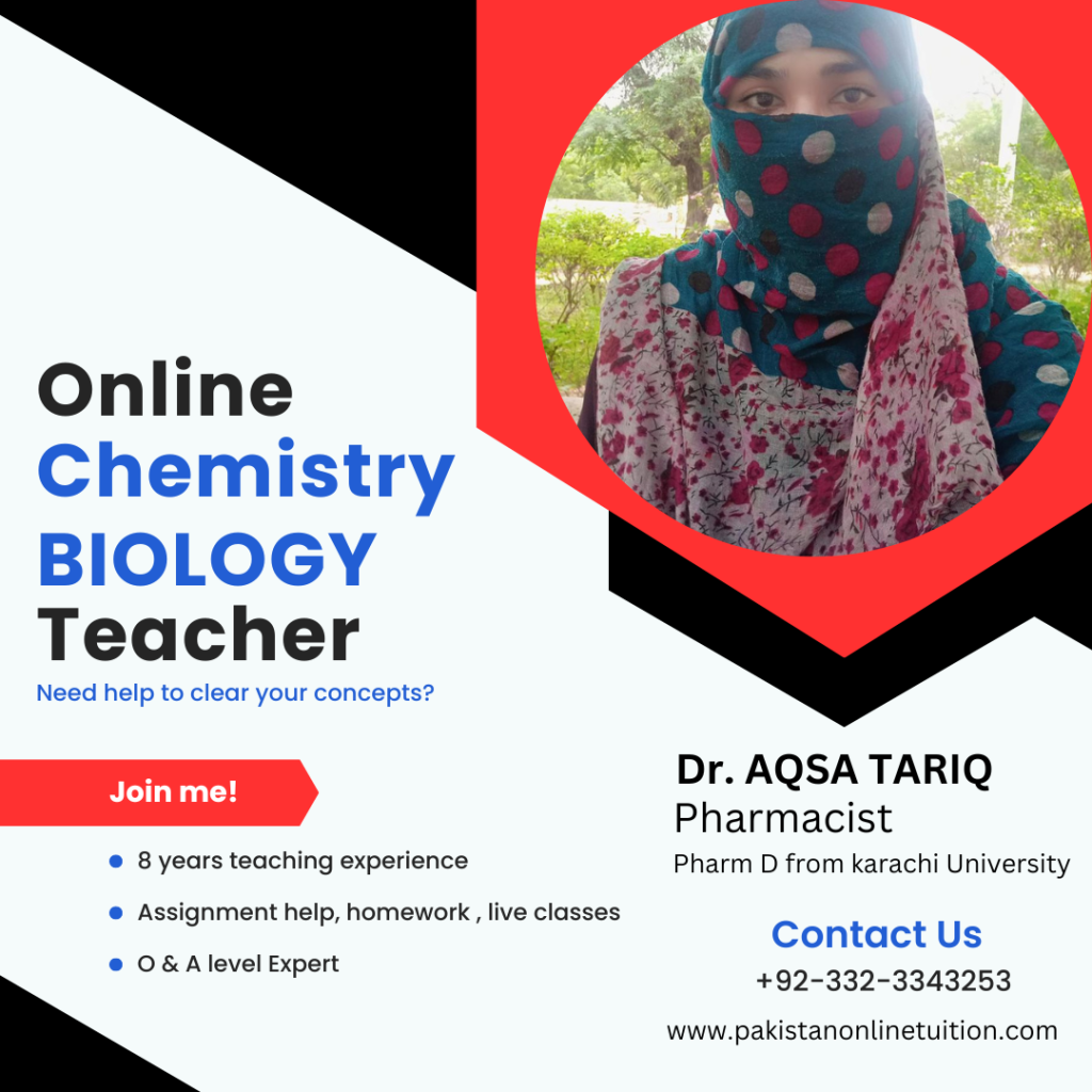 Online Chemistry Tutor Pakistan