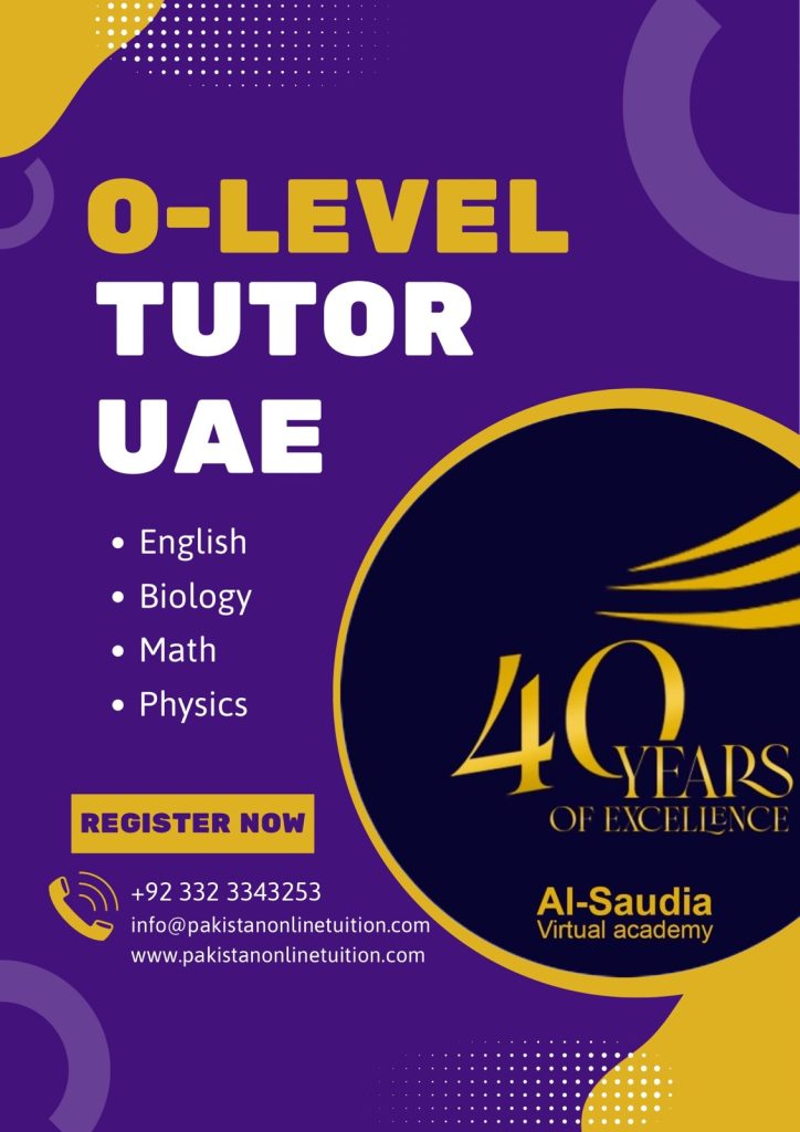 O-Level Tutor UAE