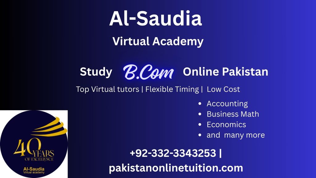 Study B.Com online Pakistan