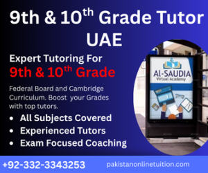 9th & 10th Grade Tutor UAE 