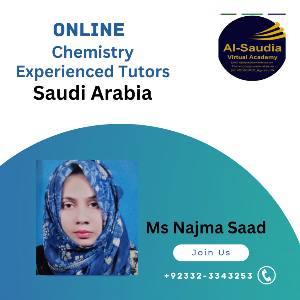 chemistry tutors saudi arabia