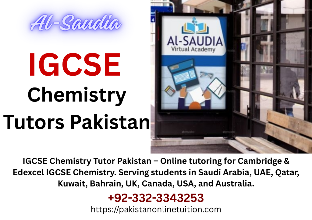 igcse chemistry tutor pakistan