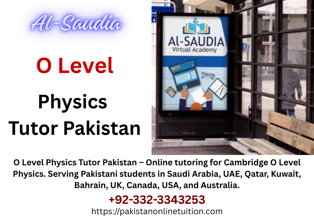 o level physics tutor pakistan
