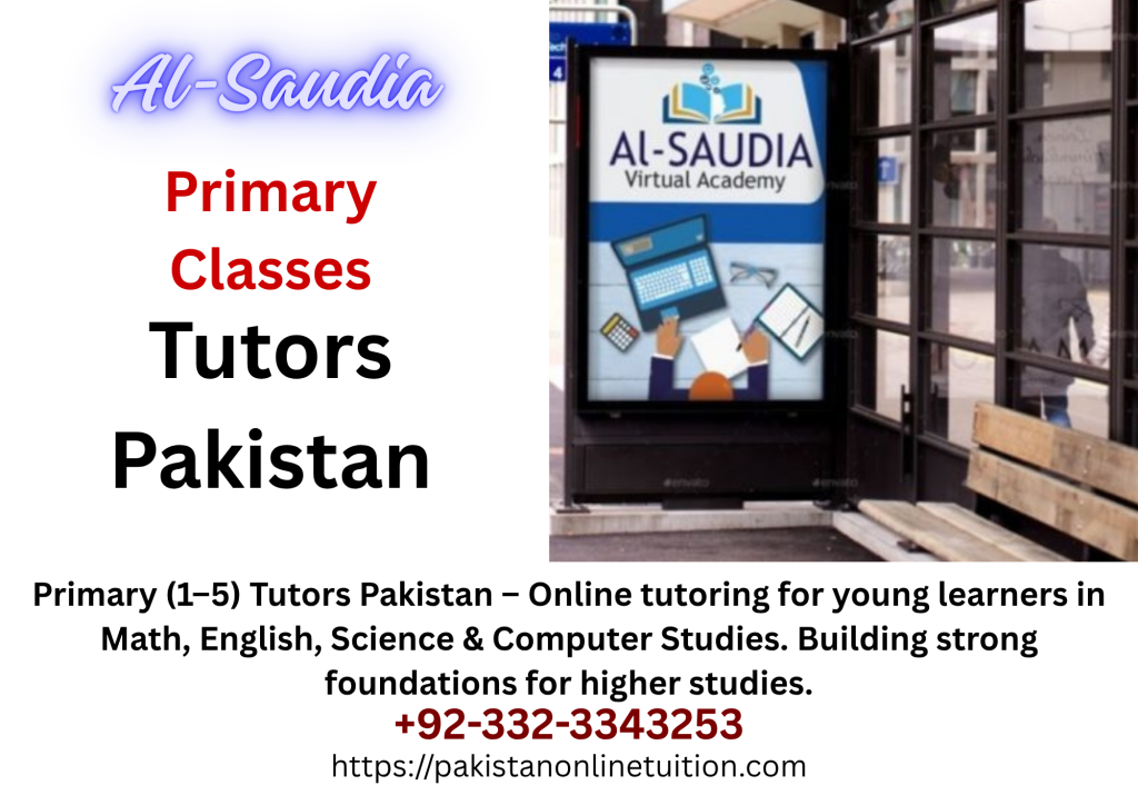 primary classes tutors pakistan